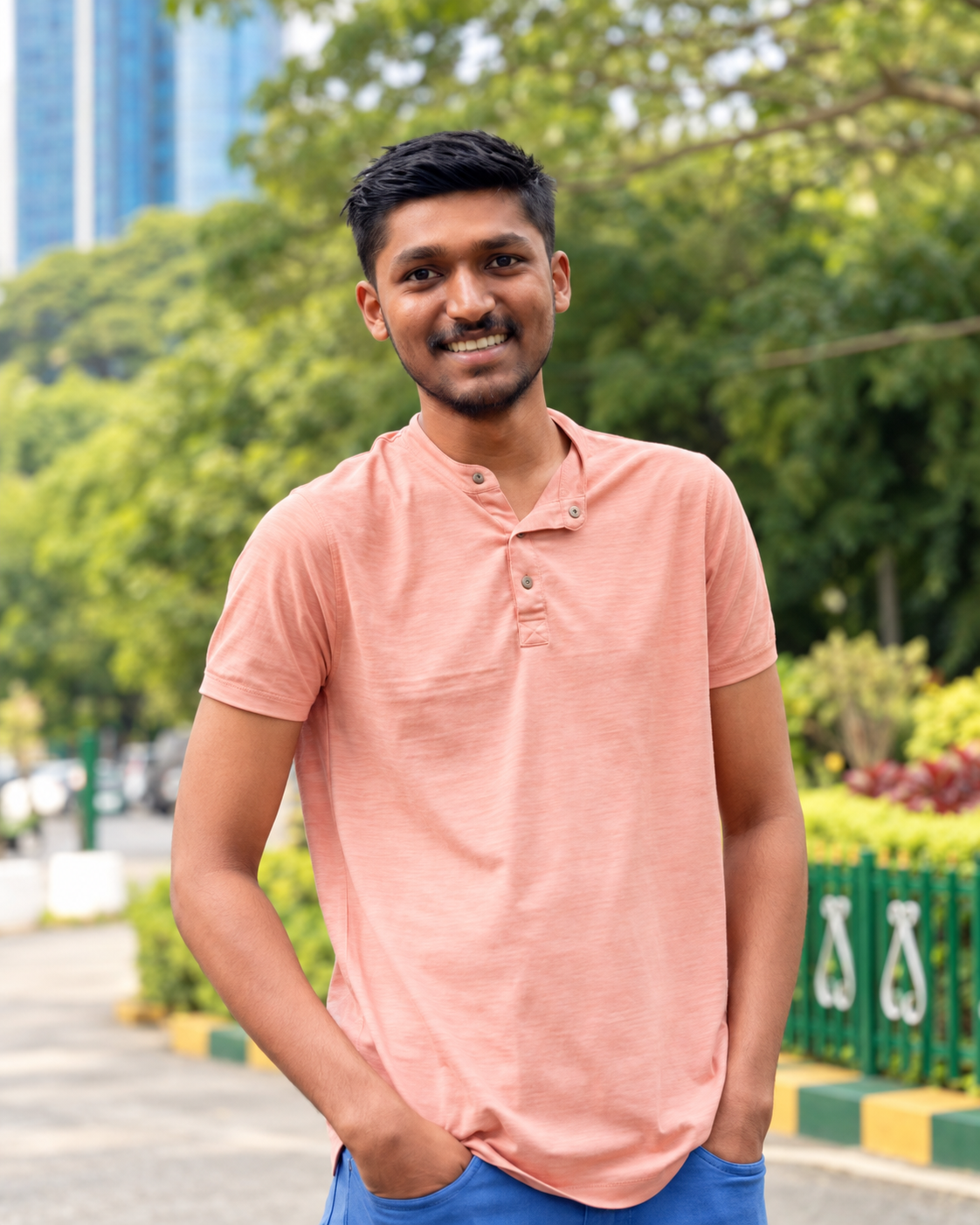 Mani Bharadwaj outdoors in Bengaluru